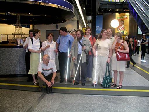 Photo du groupe Cécitix à la cité des Sciences